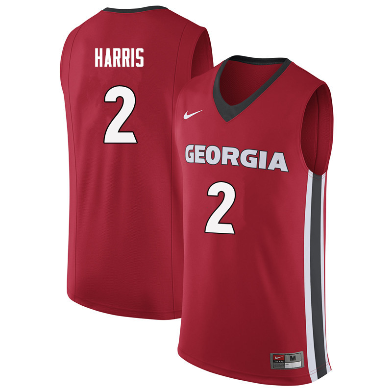 Georgia Bulldogs #2 Jordan Harris College Basketball Jerseys Sale-Red
